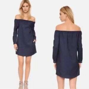 Rag & Bone / JEAN Mila Off-the-Shoulder Denim Mini Dress XS